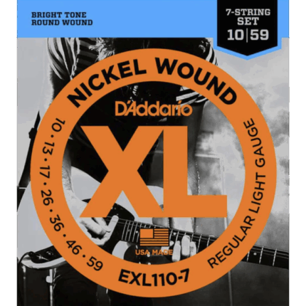 Juego de cuerdas Daddario EXL110-7 para Guitarra Electrica