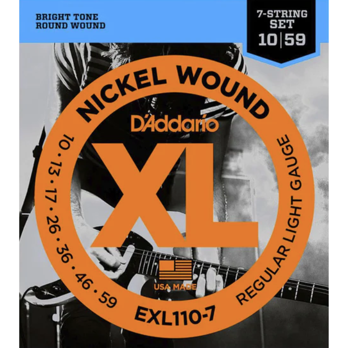 Juego de cuerdas Daddario EXL110-7 para Guitarra Electrica