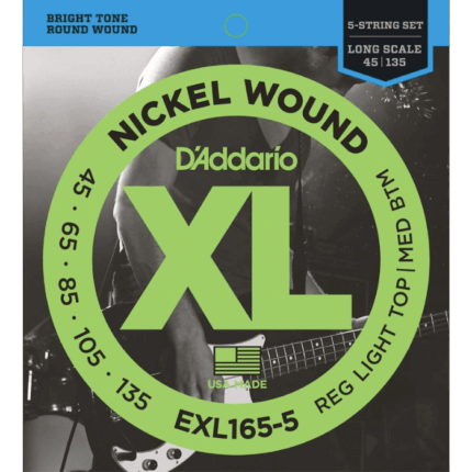 Juego de cuerdas Daddario EXL165-5 para Bajo Electrico