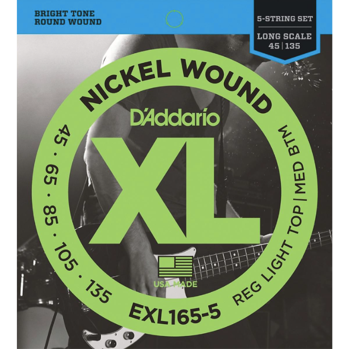 Juego de cuerdas Daddario EXL165-5 para Bajo Electrico
