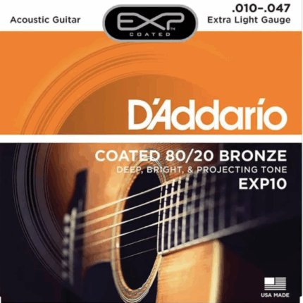 Juego de cuerdas Daddario EXP10 para Guitarra Acústica