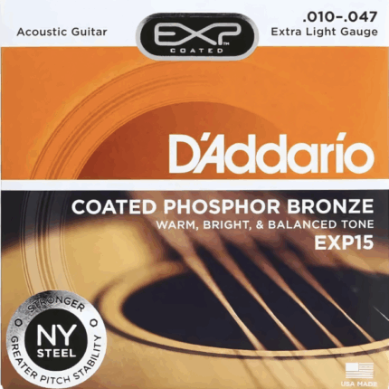 Juego de cuerdas Daddario EXP15 para Guitarra Acústica