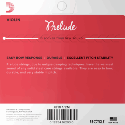 Juego de cuerdas Daddario J810 1_2M para Violín 1